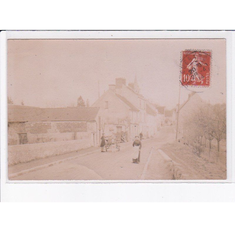 GUERARD: rue du village, attelage, personnages - état