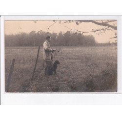 SPORTS: chasse, un chasseur et son chien - très bon état