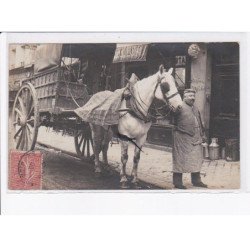 VILLIERS-sur-MARNE: laitier, attelage, livraison de lait - très bon état