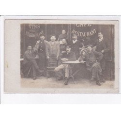 FRANCE: à localiser, carte photo, café, personnages - très bon état