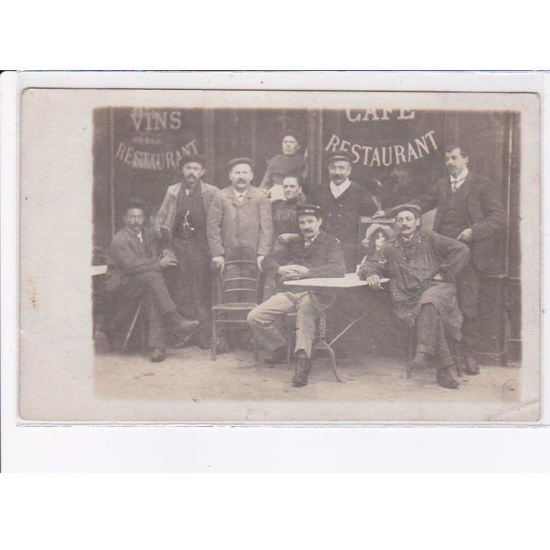 FRANCE: à localiser, carte photo, café, personnages - très bon état