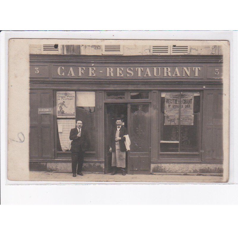 FRANCE: à localiser, carte photo, café restaurant - très bon état