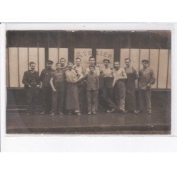FRANCE: à localiser, carte photo, atelier, hommes - état