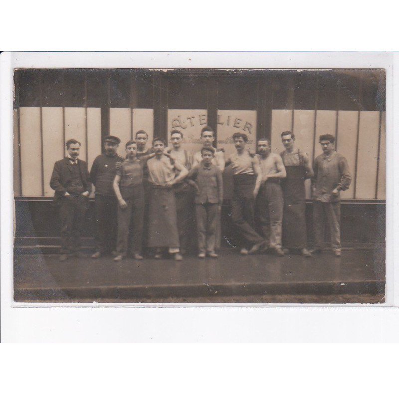 FRANCE: à localiser, carte photo, atelier, hommes - état