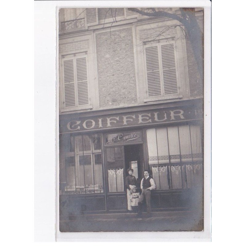 FRANCE: à localiser, carte photo, coiffeur M. Camille - très bon état