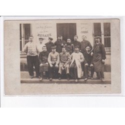 FRANCE: à localiser, carte photo, personnages, commerce médicale (?) - très bon état