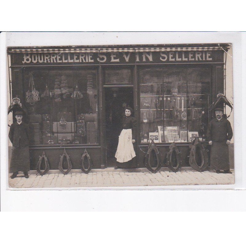 FRANCE: à localiser, carte photo, bourrellerie sevin sellerie - très bon état