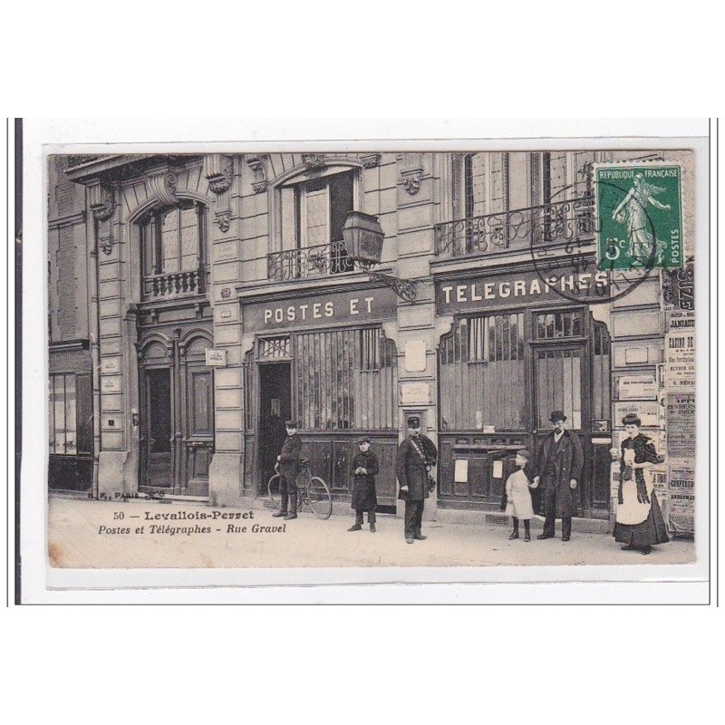 LEVALLOIS-PERRET : postes et telegraphes, rue gravel - etat