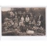 FRANCE: à localiser, carte photo, groupe de personne, chien - très bon état