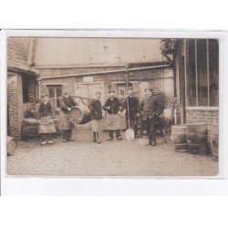 FRANCE: à localiser, carte photo, canivet baptiste, personnage, tonneaux - très bon état
