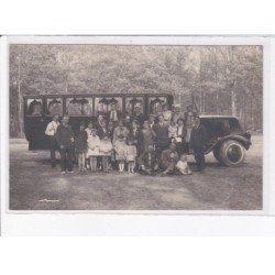 FRANCE: à localiser, carte photo, autobus autocar, personnages - très bon état