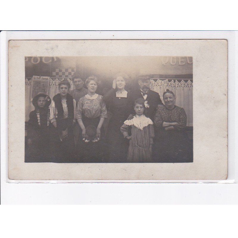 FRANCE: à localiser, carte photo, café, personnages - très bon état