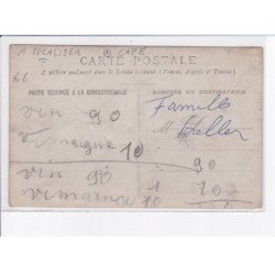 FRANCE: à localiser, carte photo, café, personnages - très bon état