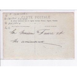 FRANCE: à localiser, carte photo, maison faivre, animaux - très bon état