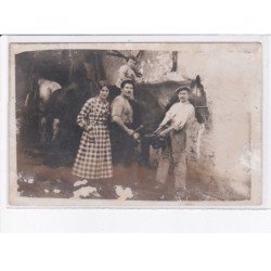 FRANCE: à localiser, carte photo, maréchal ferrant, chevaux - état