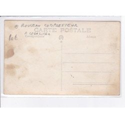 FRANCE: à localiser, carte photo, rouleau compresseur, ouvriers - très bon état