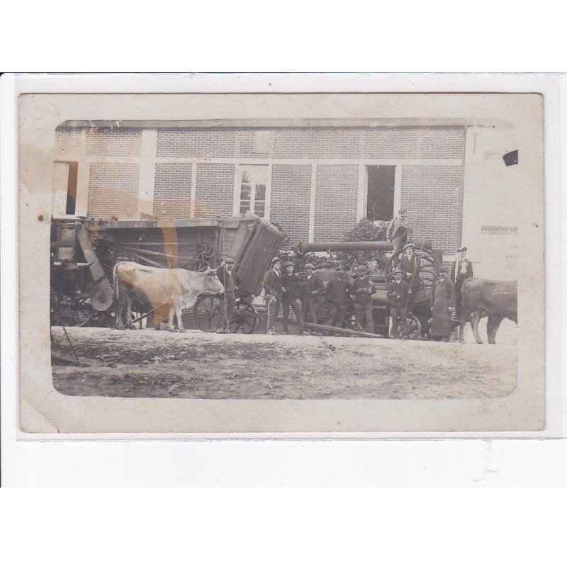 FRANCE: à localiser, carte photo, batteuse, agriculture - état