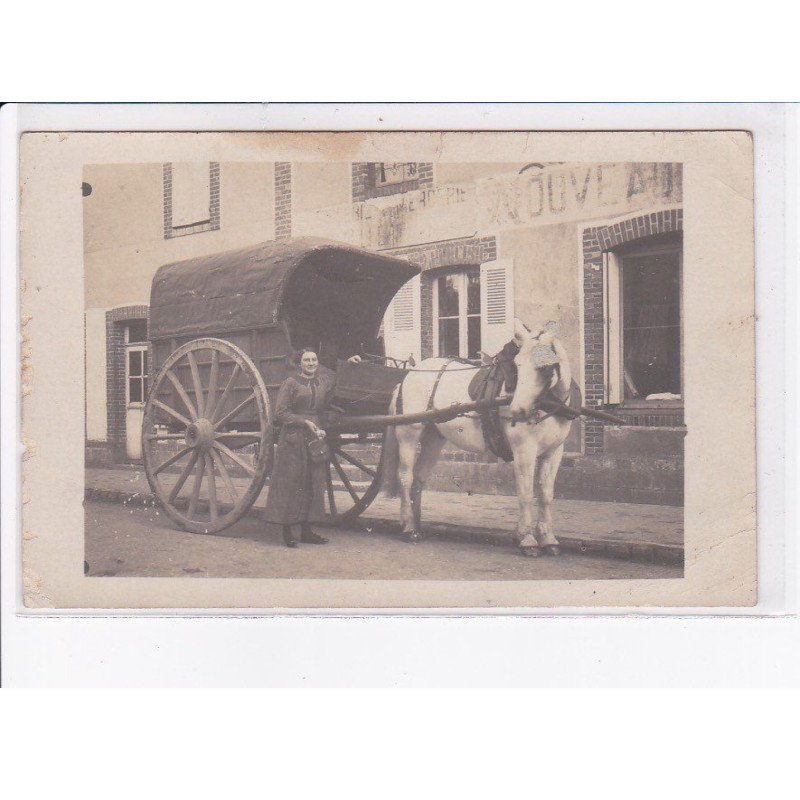 FRANCE: à localiser, carte photo, attelage - état