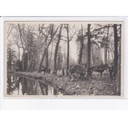 FRANCE: à localiser, carte photo, nettoyage en forêt, attelage - très bon état