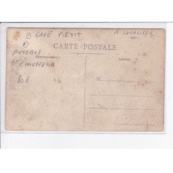 FRANCE: à localiser, carte photo, café petit, autobus, chauffeur - très bon état