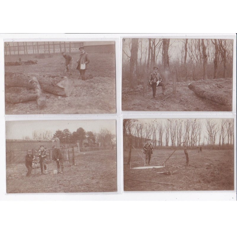 FRANCE: à localiser, carte photo, bois, garde champetre, arboriculture, 4CPA - très bon état