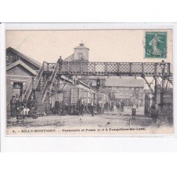 BILLY-MONTIGNY: passerelle et fosse n°6 à fouquières-lez-lens, chemin de fer - très bon état