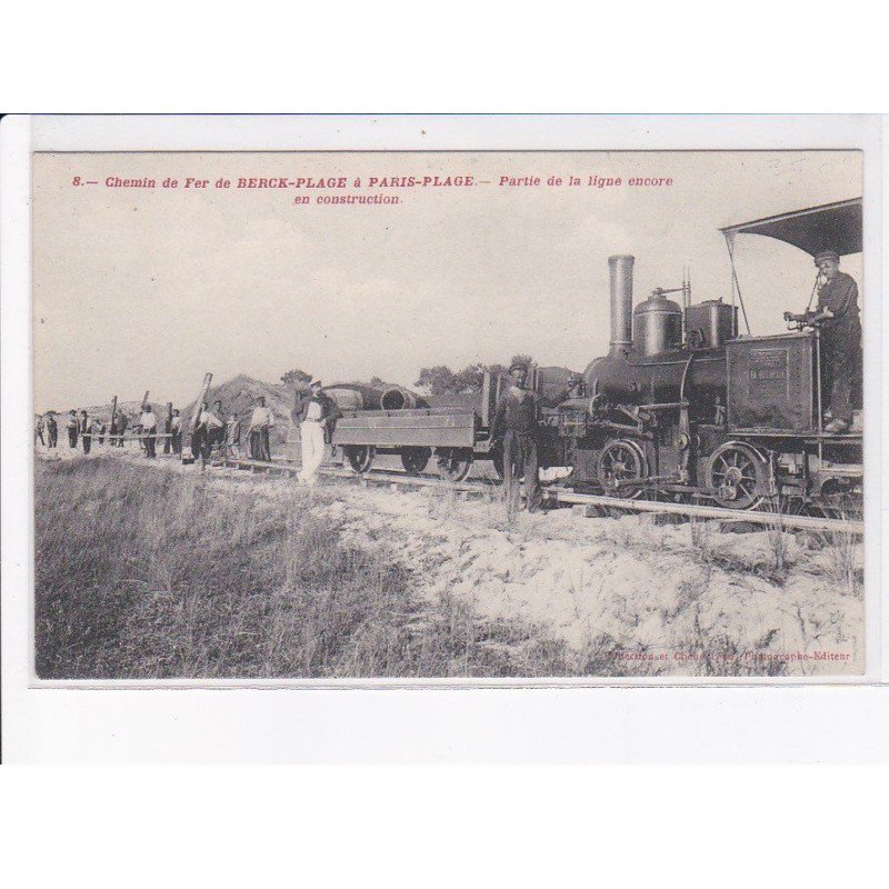 BERCK: à paris-plage, partie de la ligne encore en construction - très bon état