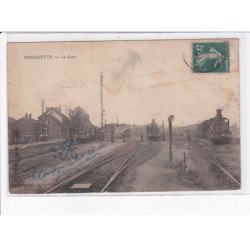 BERGUETTE: la gare, trains - état