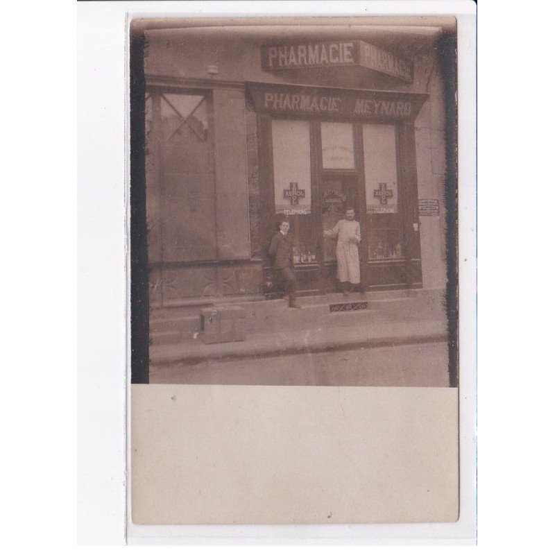 SAINT-GERMAIN-LEMBRON: grand'rue et route nationale, pharmacie Meynard - très bon état