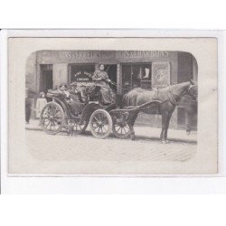 PARIS: café rigal, attelage, taxi femme cocher - très bon état