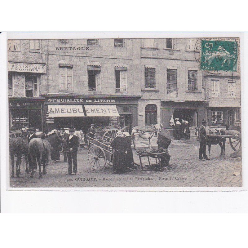 GUINGAMP: raccommodeur de parapluies, place du centre - très bon état