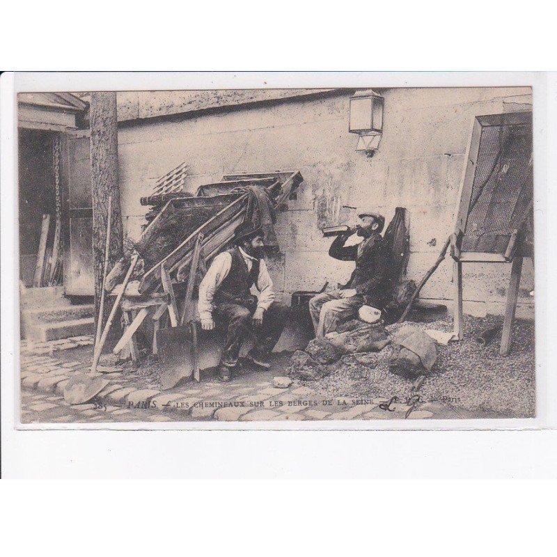 PARIS: mendiants, les chemineaux sur les berges de la seine, vin - très bon état