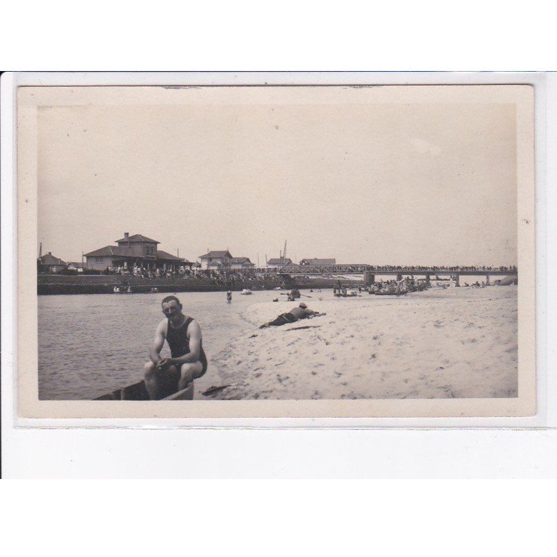 MIMIZAN: plage, pont, personnages, baigneurs - très bon état