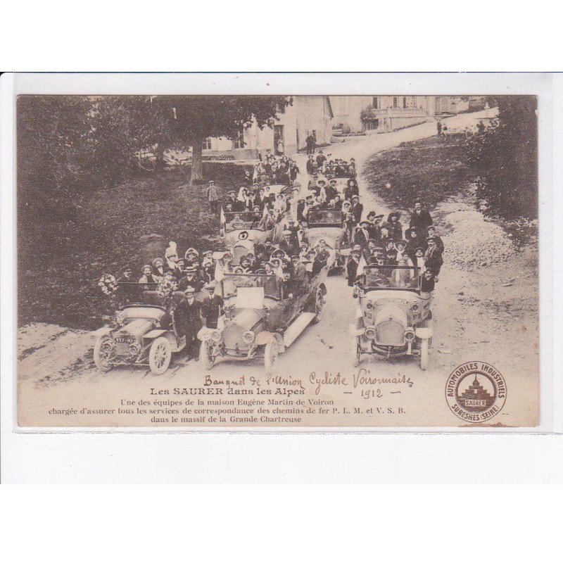 SAURER: automobiles, autobus, une des équipes de la maison eugène martin de voiron - très bon état