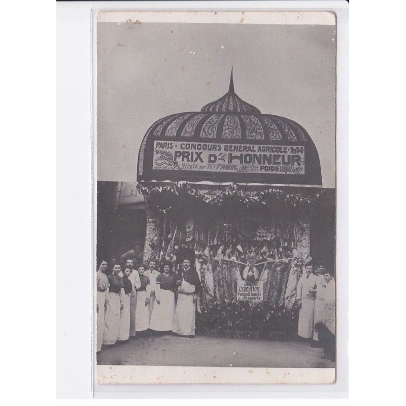 PARIS: 75020: boucherie farmin, 9 rue d'auvron, concours général agricole 1914 prix d'honneur - très bon état