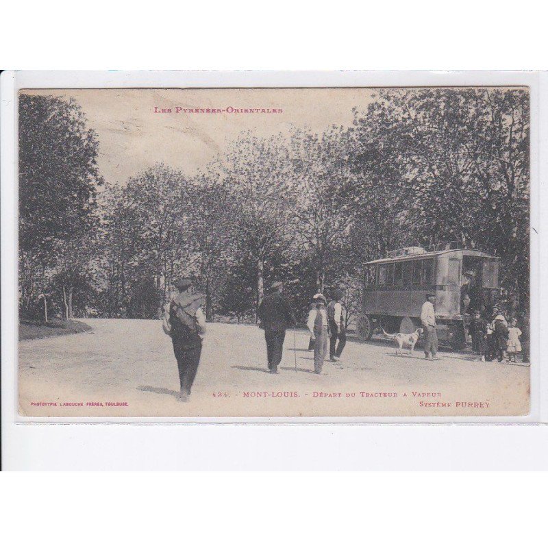 MONTLOUIS: départ du tracteur à vapeur - très bon état