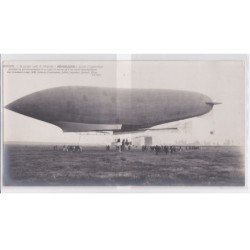 MOISSON : carte panoramique - le dirigeable "République" en 1908 (format 15x29 cm environ - très bon état