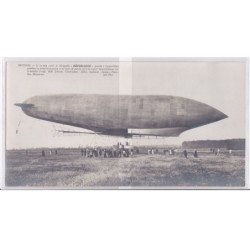 MOISSON : carte panoramique - le dirigeable "République" en 1908 (format 15x29 cm environ) - très bon état