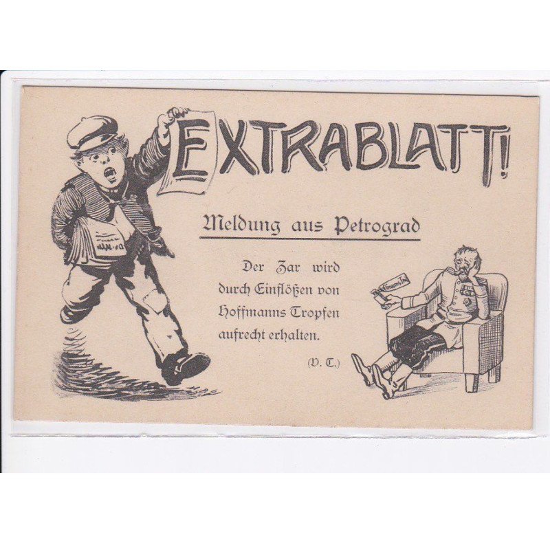 MILITAIRE: caricature illustrateurs, extrablatt! meldung aus petrograd - très bon état