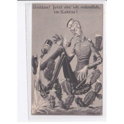 MILITAIRE: caricature illustrateurs, goddam! tetzt sitz' ich ordentlich im kaktus! - très bon état