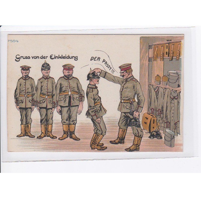 MILITAIRE: caricature illustrateurs, gruss von der einkleidung der passt!!! - très bon état