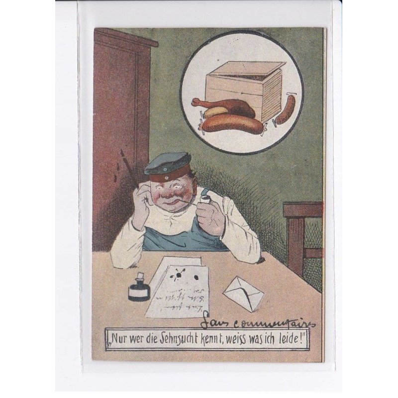 MILITAIRE: caricature illustrateurs, nur wer die sehnsucht kennt, weiss was ich leide! - très bon état