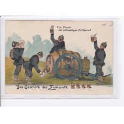 MILITAIRE: caricature illustrateurs, das geschütz der zukunft - très bon état