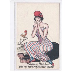 MILITAIRE: caricature illustrateurs russland-russland- gieb mir meine millionen wieder - très bon état