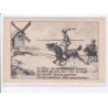 MILITAIRE: caricature illustrateurs du ritter von der haurigen gestalt, cavalier, moulin - très bon état