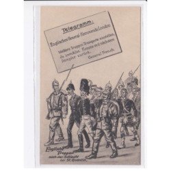 MILITAIRE: caricature illustrateurs telegramm, englische truppen nach der schlacht bei saint-quentin - très bon état