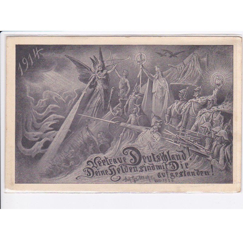 MILITAIRE: caricature illustrateurs vertrave deutschland! deine heleden sindmit die auf gestanden! - très bon état