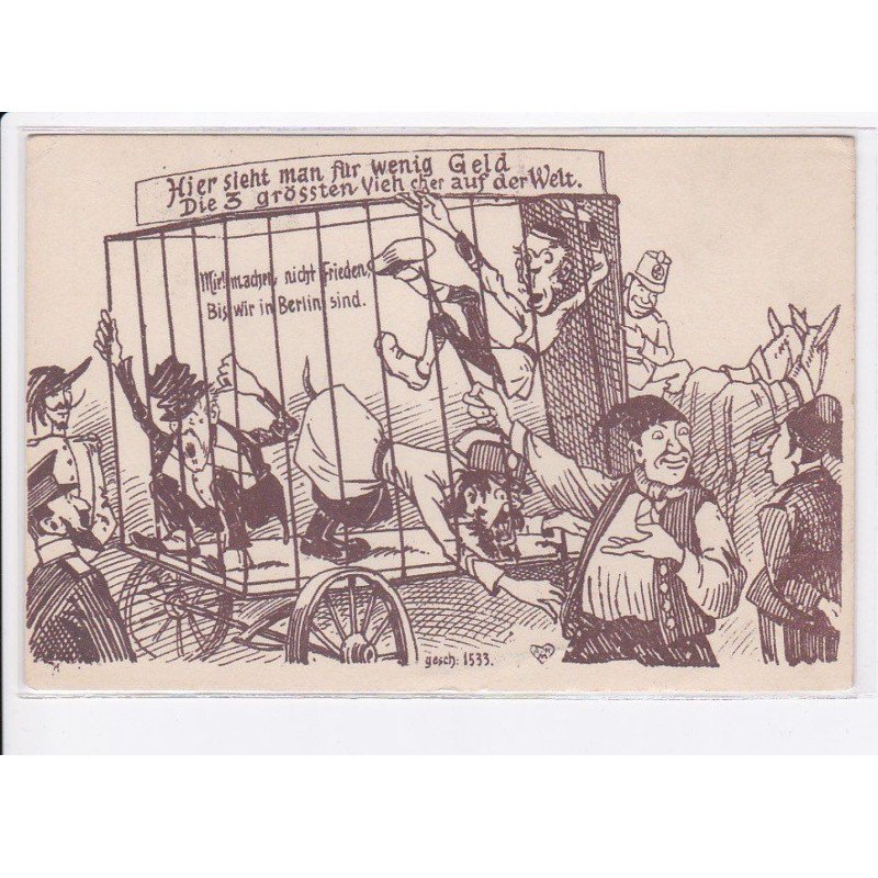 MILITAIRE: caricature illustrateurs hier sicht man fur wenig geld die 3 grÂ¨ssten vieh cher auf der welt - très bon état