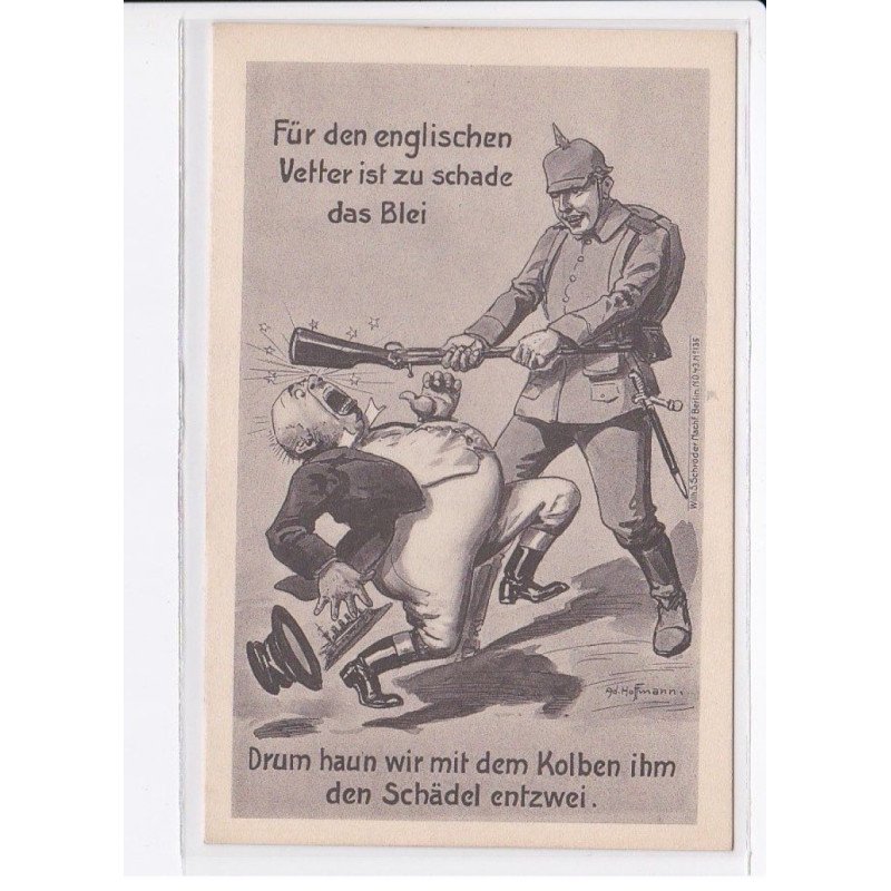 MILITAIRE: caricature illustrateurs für den englischen vetter ist zu schade das blei - très bon état