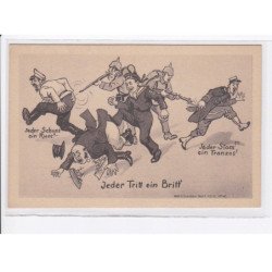 MILITAIRE: caricature illustrateurs jeder tritt ein brifff - très bon état